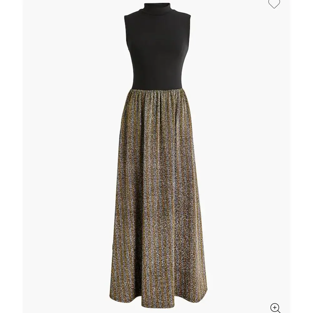 J. Crew Mockneck mixed-media sparkle dress in Multi Sparkle NWT size XS